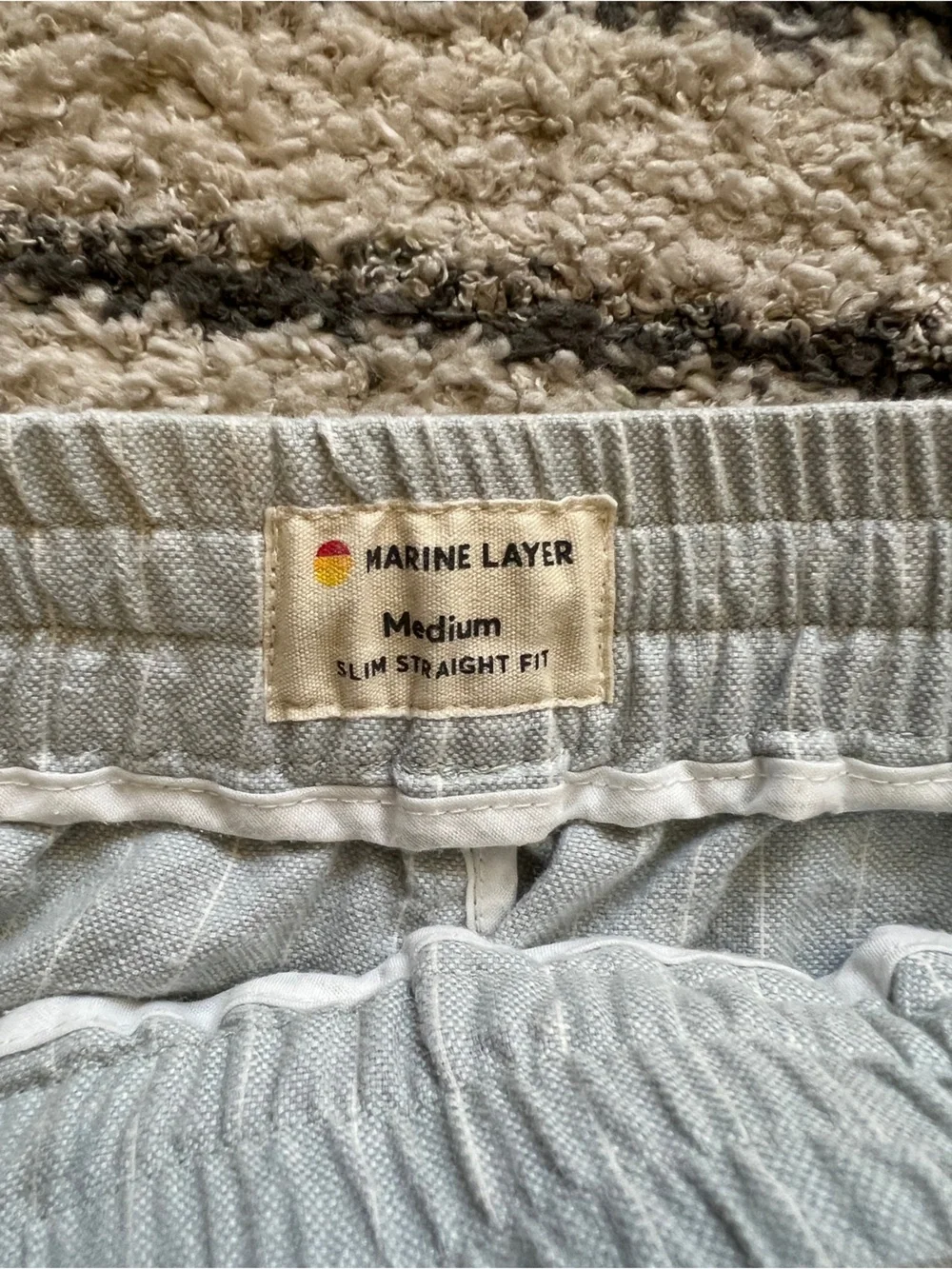 Marine Layer Men's Light Blue Drawstring Pants